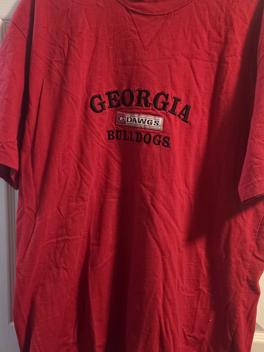 Georgia Bulldogs Red Short-Sleeve Tee with Embroidered Logo Mens 2XL